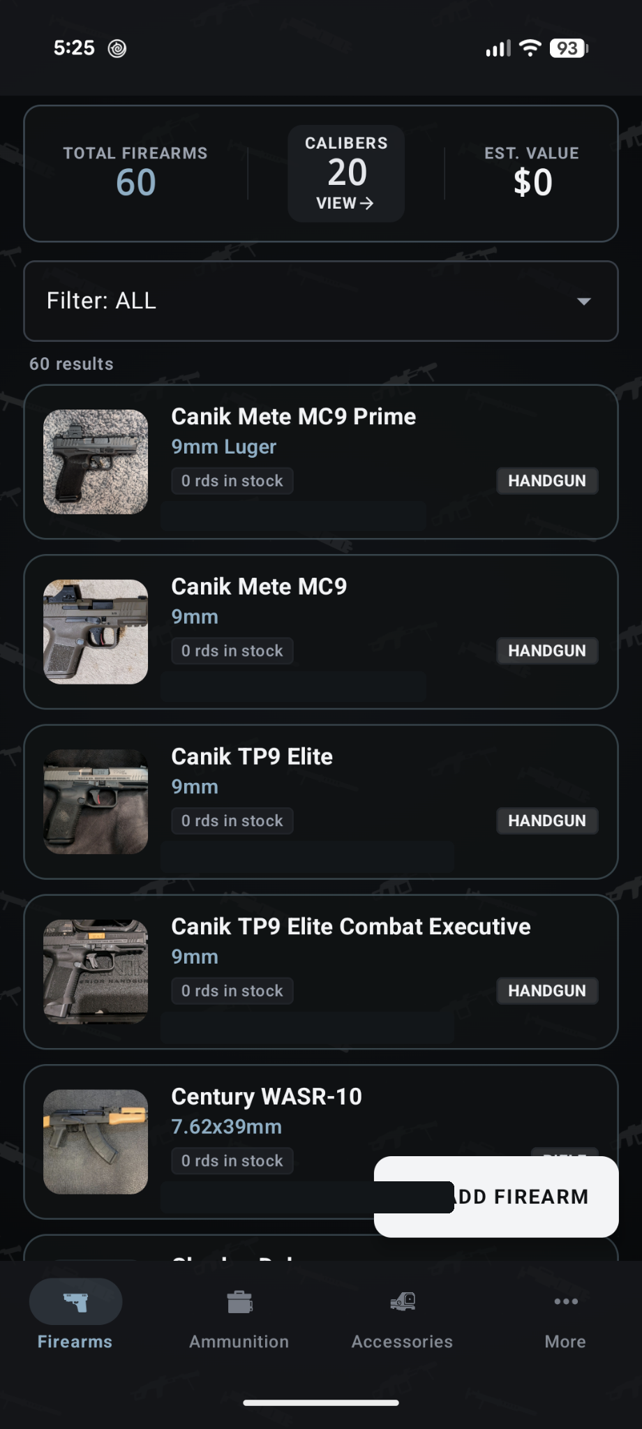 Gunventory firearms collection